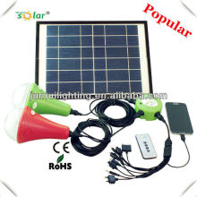 9W New CE solar home emergency lighting with 2 LED lamps